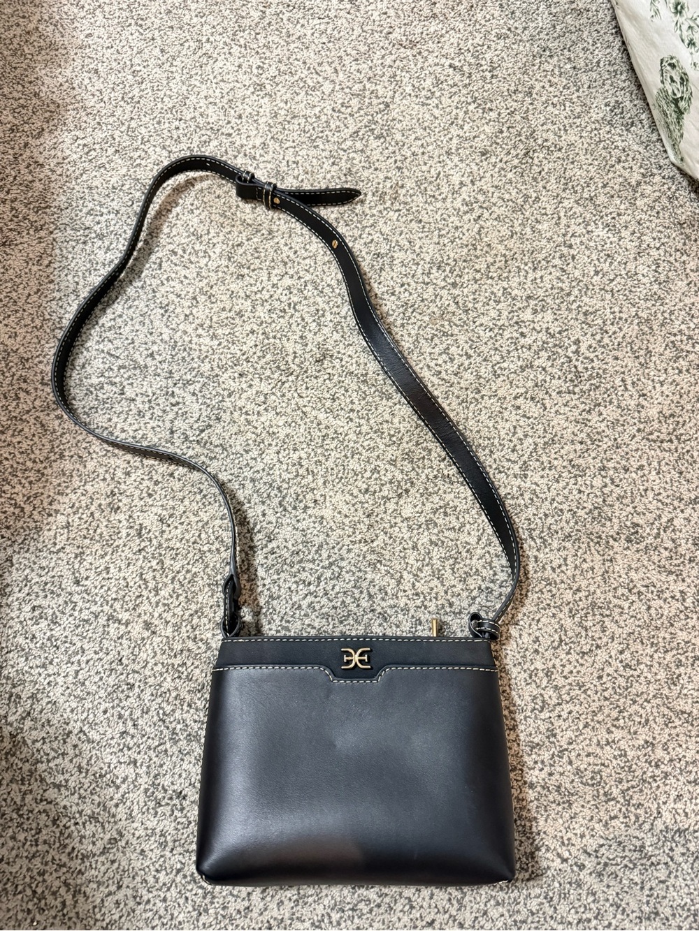 Sam Edelman Black Crossbody with Gold Logo